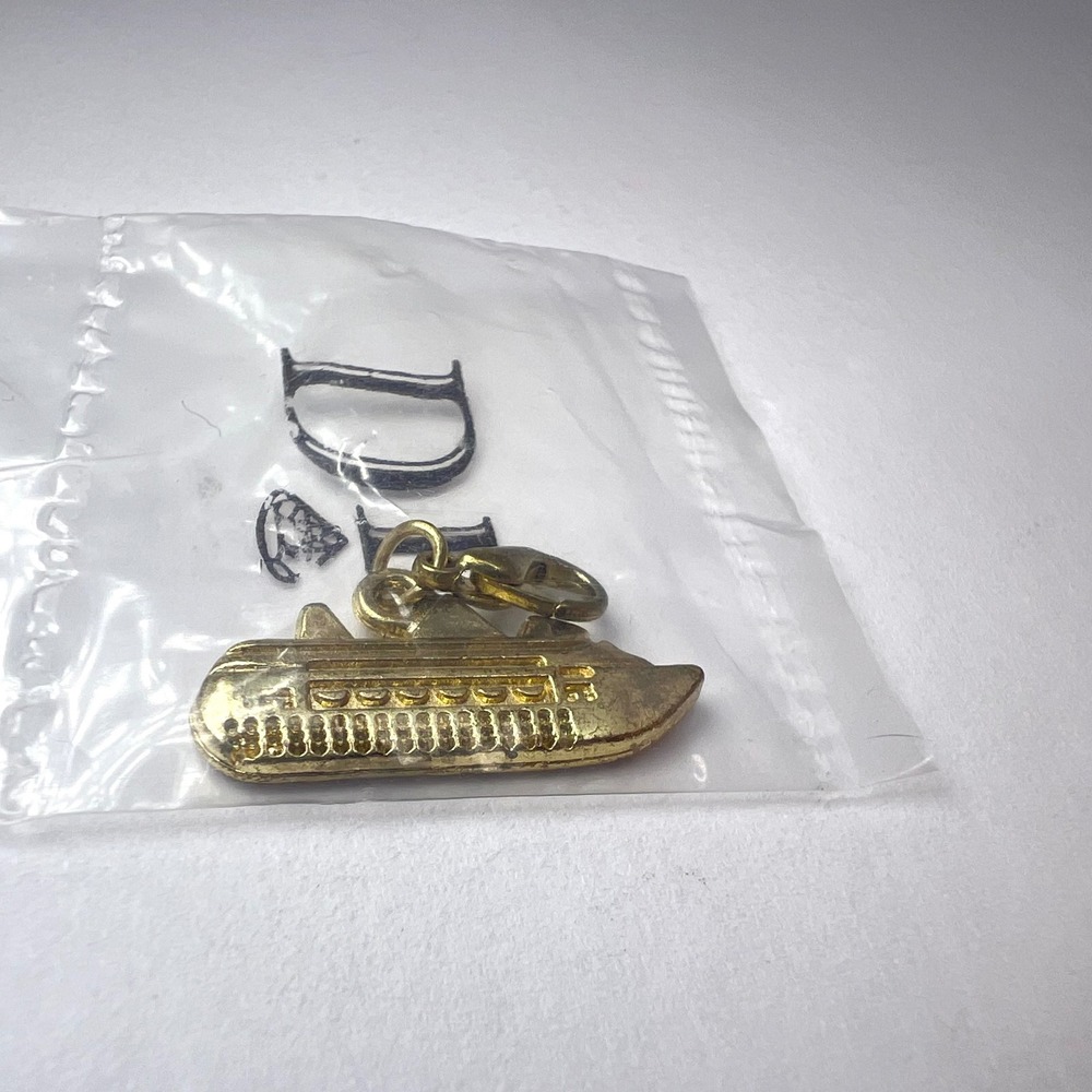 Cruise‎ Ship Charm by Diamonds International Gold Tone Travel Vacation Nautical